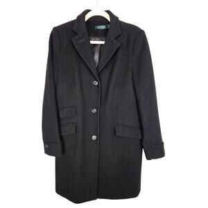 Lauren Ralph Lauren Womens Wool Coat Classic Old Money Quiet Luxury 6 Minimalist